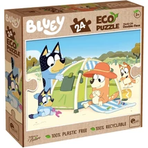 Bluey nyaraláson 2 az 1-ben 24 db-os Eco maxi puzzle és színező 70×50 cm – Lisciani
