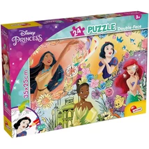 Disney hercegnők 2 az 1-ben 24 db-os puzzle és színező 35×25 cm – Lisciani
