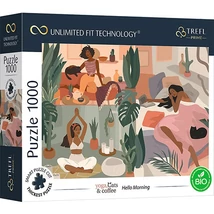 Yoga, Cats, Coffee Helló reggel 1000 db-os UFT puzzle – Trefl