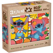 Lilo és Stitch gyümölcsös kaland 2 az 1-ben 48 db-os Eco mini puzzle és színező 35×25 cm – Lisciani