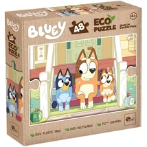 Bluey kutyusok a lépcsőn 2 az 1-ben 48 db-os Eco mini puzzle és színező 35×25 cm – Lisciani