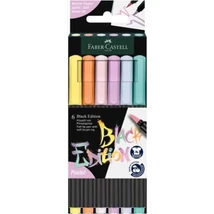 Faber-Castell: Black Edition pasztell színek 6 db-os színes filctoll szett