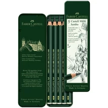 Faber-Castell: 9000 Jumbo grafitceruza fém dobozban 5 db-os szett