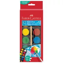 Faber-Castell: Vízfesték 12 db-os szett 30 mm-es korongokkal