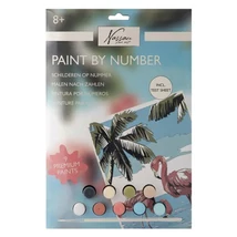 Fess számok szerint 33,5×23,8 cm kép – Flamingó