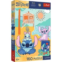 Disney Stitch a tengerparton 160db-os UFT puzzle poszterrel - Trefl