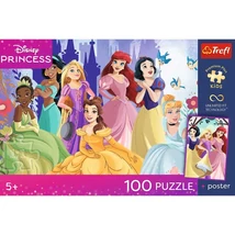 Disney Hercegnők 100 db-os UFT puzzle poszterrel – Trefl