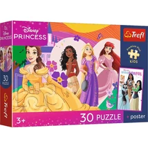 Disney Hercegnők 30 db-os prémium plusz kids puzzle poszterrel – Trefl