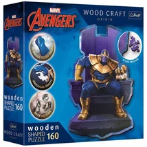 Wood Craft: Marvel Bosszúállók – Thanos a trónon 160 db-os prémium fa puzzle – Trefl