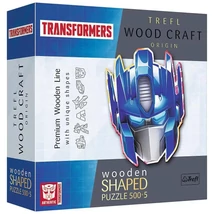 Wood Craft: Transformers Optimus Prime 500+5 db-os prémium fa puzzle – Trefl