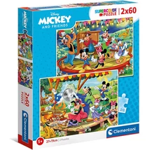 Mickey egér Supercolor 2 az 1-ben puzzle 2×60 db-os – Clementoni