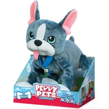 Peppy Pets: Francia bulldog plüss kutya pórázzal 28cm