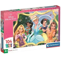 Disney Hercegnők Csodálatos hercegnők Supercolor 104 db-os puzzle – Clementoni