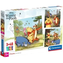 Disney Micimackó 3×48 db-os Supercolor puzzle – Clementoni