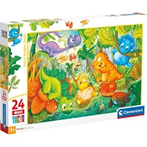 Játszadozó dinók 24 db-os maxi supercolor puzzle – Clementoni