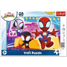 Marvel Spidey pókcsapat 15db-os keretes puzzle - Trefl