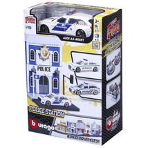 Bburago city - Audi A6 rendőrautó és rendőrörs 1 /43
