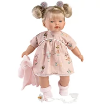 Llorens: Aitana síró baba cumival, rózsaszín kardigánban 33 cm