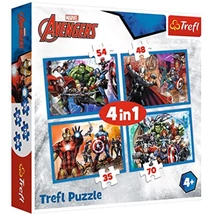 Bátor Bosszúállók 4 az 1-ben 35–48–54–70 db-os puzzle – Trefl