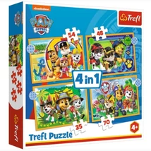 Mancs őrjárat: Nyaral a csapat 4 az 1-ben 35–48–54–70 db-os puzzle – Trefl