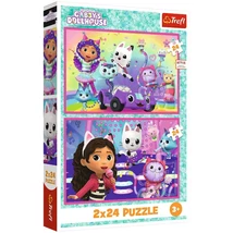 Gabi babaháza játék Gabival 2×24 db-os puzzle – Trefl