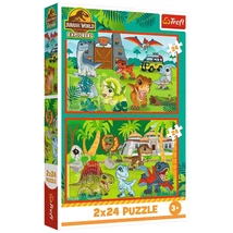 Jurassic World kis dinók 2×24 db-os puzzle – Trefl