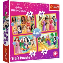 Disney Princess: Disney Hercegnők 4 az 1-ben puzzle – Trefl