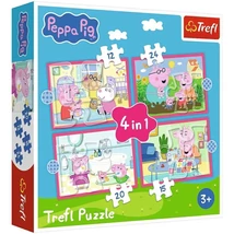 Peppa malac - 4 az 1-ben 12,15,20,24 db-os puzzle - Trefl