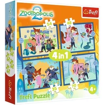 Zootropolis 2 – 4 az 1-ben 35–48–54–70 db-os puzzle – Trefl