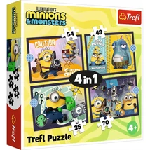 Minyonok 3 4 az 1-ben puzzle 35–48–54–70 db-os – Trefl