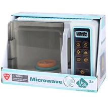 Playgo: Mikrohullámú sütő fénnyel, hanggal és mozgó elemekkel 25×12×17 cm