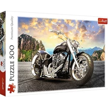 Fekete Chopper motorkerékpár 500 db-os prémium puzzle – Trefl