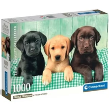 Három kis labrador 1000 db-os HQC puzzle poszterrel – Clementoni