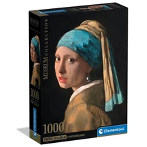 Museum Collection: Johannes Vermeer – Leány gyöngy fülbevalóval 1000 db-os puzzle poszterrel – Clementoni