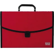 Spirit: Piros irattartó mappa A4 12 rekeszes fogantyúval