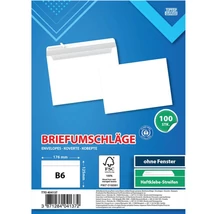 Spirit: Fehér boríték B6 17,6×12,6 cm 100 db-os csomag