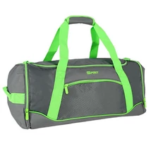 Spirit: Gym sporttáska neon zöld-szürke 20×51×23 cm