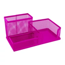 Spirit: Rózsaszín fémhálós asztali rendszerező 205×103×98 mm-es