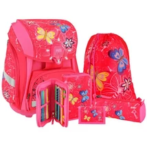 Spirit: Butterfly mintás, LED-es iskolatáska, hátizsák 5 db-os szett