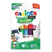 Színes textil tempera stick 10 db-os szett – Carioca