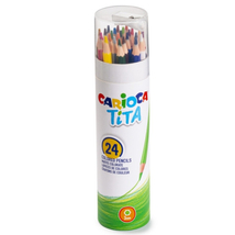 Tita 24 db-os színes ceruza szett henger tokban – Carioca