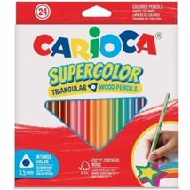 SuperColor háromszög alakú 24 db-os színesceruza készlet – Carioca