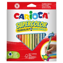 Supercolor háromszög alakú 18 db-os maxi színesceruza szett – Carioca
