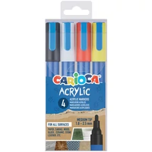 Acrilyc Akril gömbhegyű marker 4 db-os szett – Carioca