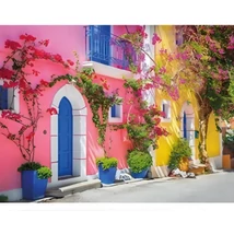 Gyémántszemes kirakó: Görögország színei gyémántfestő szett 30×40 cm