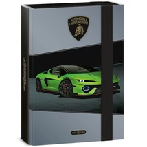 Ars Una: Zöld Lamborghini gumis füzetbox A/5