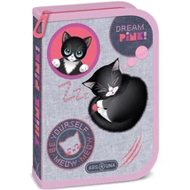 Ars Una: Think Pink cicás kihajtható töltött tolltartó 12,8×19,3×3,6 cm
