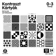 Kontraszt kártyák babáknak 0-3 hónapos korig 12db-os szett