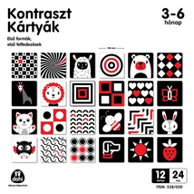 Kontraszt kártyák babáknak 3-6 hónapos korig 12db-os szett