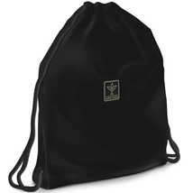 Ars Una: Jet fekete színű tinédzser tornazsák, sportzsák 37,5×46 cm